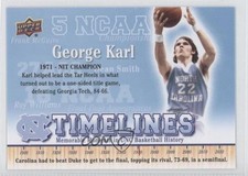 2010-11 UD North Carolina Basketball Timelines George Karl #153 HOF 0r3