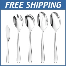 Elegant 10-Piece Stainless Steel Serving Utensil Set