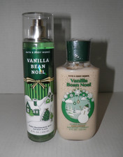 Bath  Body Works Vanilla Bean Noel Lot of 2 Body Mist Body Lotion Full Size NEW