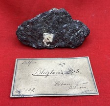 Historic Mineral 19th Century  GALENITE Bleiglanz Pribram Czech Republic Bohemia