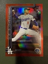2025 Topps Series Two 2 Roki Sasaki Red Foil  1/5 Rookie RC Dodgers Chiba Lotte