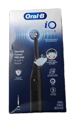 Oral-B iO Series 2 Rechargeable Electric Powered Toothbrush Black Pressure Sensr