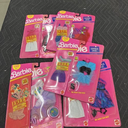 1990 Vintage Barbie Dinner Date Fashions Sets. Lot Of 5