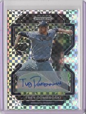 2022 Panini Prizm Draft Picks Auto Prizms Power Plaid #133 Trey Dombroski  13/17