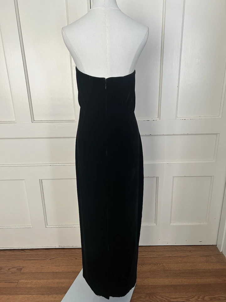 Monique Lhuiller Collection Velvet Strapless Evening Gown Womens Size 14 - Flaw - Image 3 of 4