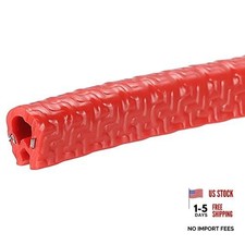 Edge Trim U Shape Edge Protector Rubber with Steel Clips Fits 14.76 Ft Red