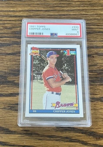 1991 Topps - Chipper Jones #333 (RC)  PSA 9.