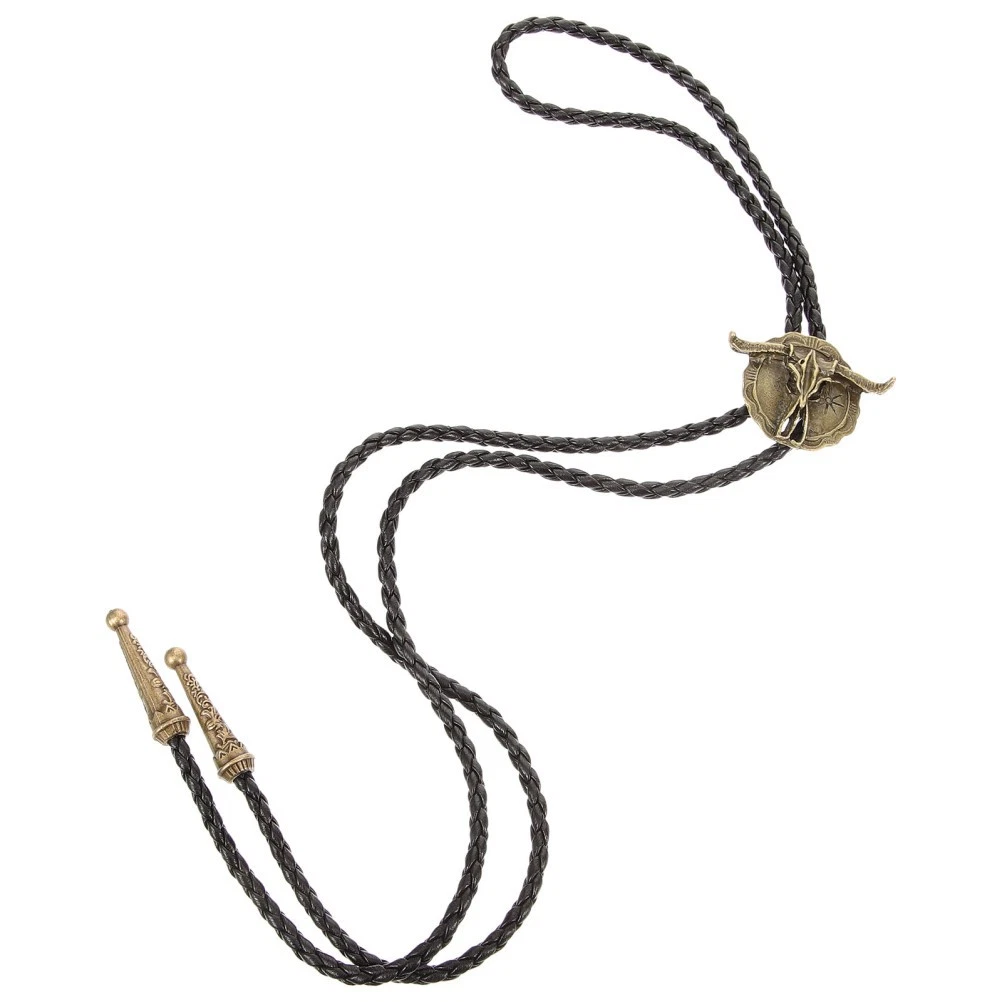 Men Tie Neck Pendant Men Shirt Suit Neck Chain Cow Necktie Western Necklace