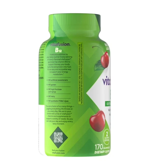 Vitafusion Extra Strength B12 Gummy Vitamins 170 Ct EXP 12/26 (SEALED) - Image 3 of 4