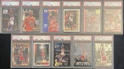 Michael Jordan Graded Card Lot Collection 10 PSA 8’s 1 PSA 7