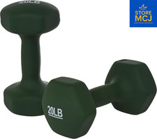 Amazon Basics - Set of 2 20lb Easy Grip Workout Dumbbell with Neoprene Coating