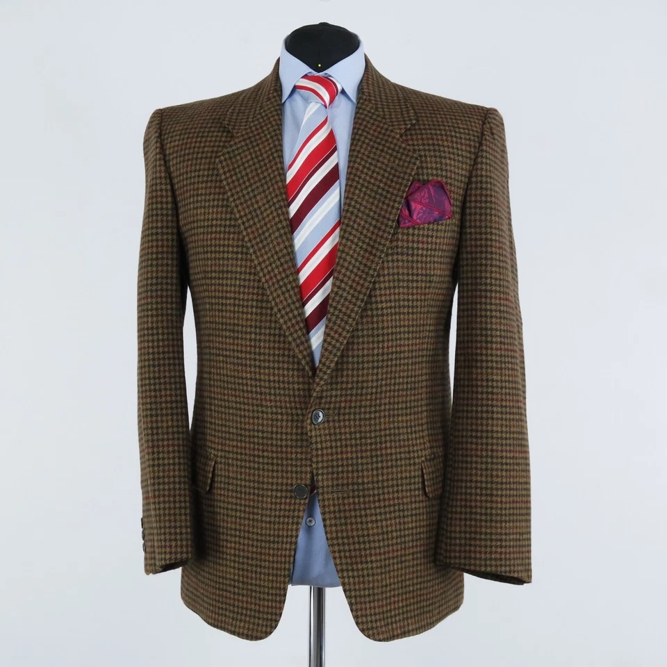 Mens Vintage Italian Tweed Jacket 42R US PROFILO Check Wool Sport Coat Blazer - Image 4 of 4