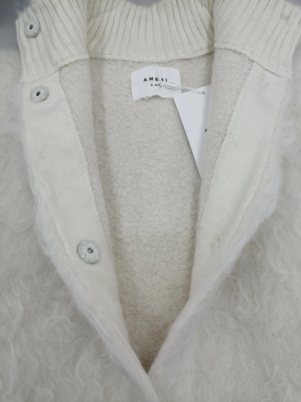 Ameri 0124201910930 White Super Brushed Long Vest - image 5