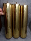 SET OF 3 GRANDFATHER CLOCK WEIGHTS BRASS 9 3/4" 7.3 + 7.2 + 4.12