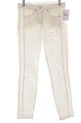 MARC AUREL Slim Jeans Damen Jeans Gr. DE 36 wollweiß Destroy-Optik