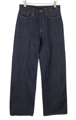 R13 Lisa Baggy Jeans Damen W27 Bain Blue Rigid Denim Zip Long