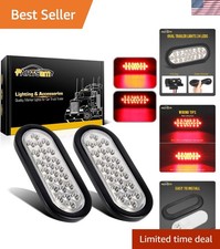 Waterproof 2-Pack 6.3'' Red LED Stop Tail Lights - Durable & Easy Installation