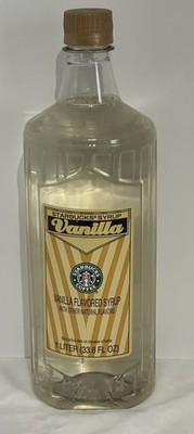 Starbucks vanilla Syrup 1  LITER (33.8FL OZ) BB 12/24/2026