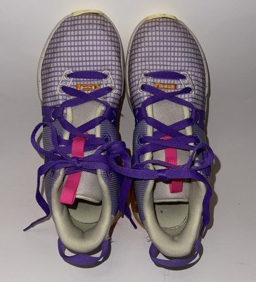 Nike LeBron Witness 7 GS Basketball Shoes Sneakers Size 5Y Purple Orange Pink