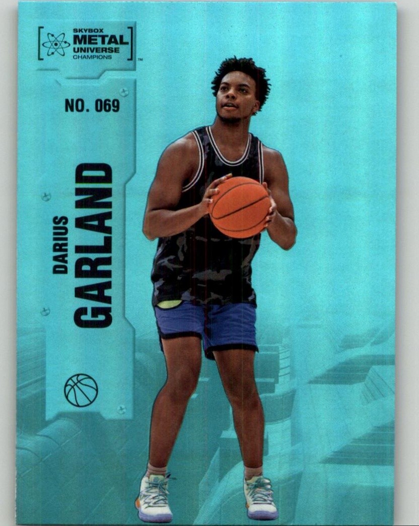 2022 SkyBox Metal Universe Champions Darius Garland Aqua #069