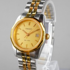 Orologio donna vintage TISSOT PR100 P430 argento 25 mm batteria nuova