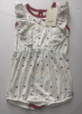 Kyte Baby Toddler Rainbow Heart Bubble Romper Bamboo Sz 4T NEW