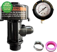 Manual Release Valve Assembly 98209800 with Pressure Gauge for Pool Spa Filters