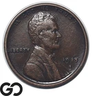 1915-S Lincoln Cent Wheat Penny, Key San Francisco Issue, XF