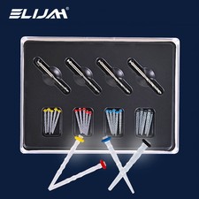 Dental Thread Fiber Post Set 20 pcs Screw Fiber Posts  4 Drills Kits 1.2-1.8mm