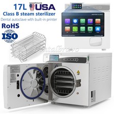 17L Class B Dental Autoclave Vacuum Steam Sterilizer Built-in Printer W/Drying
