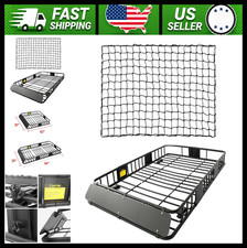 Leader Accessories Roof Rack Cargo Basket With Cargo Net And Bungee Net