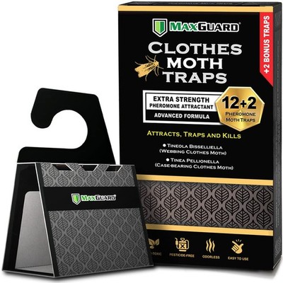 Extra Strength Moth Trap 14pk Pheromone Glue Closet Carpet