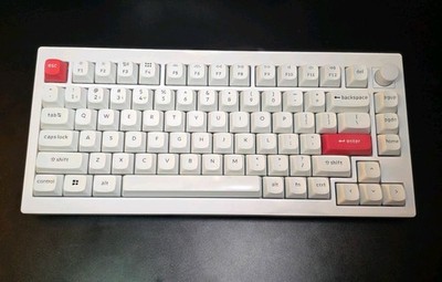 Keychron V1 Max 75% Wireless Mechanical Keyboard QMK VIA Banana Knob Shell White