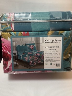 Metropolitan Bamboo King Size Multicolored Deep Pocket Sheet Set