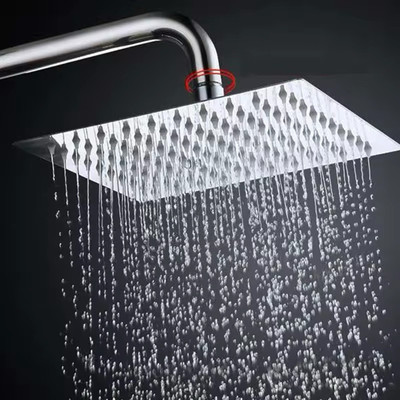 DUSCHKOPF BAD EDELSTAHL DESIGN ULTRA SLIM GLÄNZEND CHROM ANTIKALK