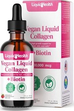 LIQUIDHEALTH 100 Vegan Collagen Plus Biotin 100,000mcg Liquid Drops - Liquid -