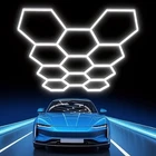 11 Grid Hexagon Garage Light LED Hexagon Lights for Warehouse  Office Studio Gym