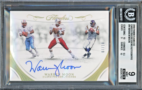 2018 Panini Flawless Warren Moon /10 Career Progressions Auto #CP-WM BGS 9 10