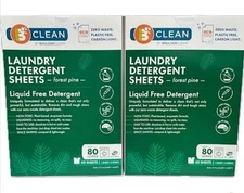 2 Pack🌲 Boulder Clean Laundry Detergent Sheets 40 Ct. - Forest Pine - 80 Sheets