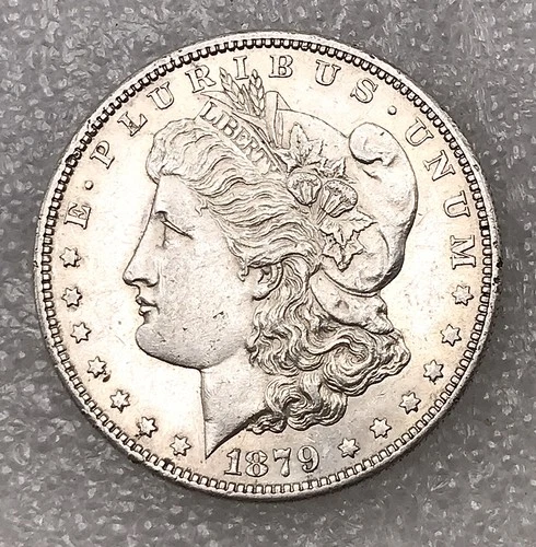 1879-S Morgan Silver Dollar Frosty BU+ Brilliant Original High Grade US Coin