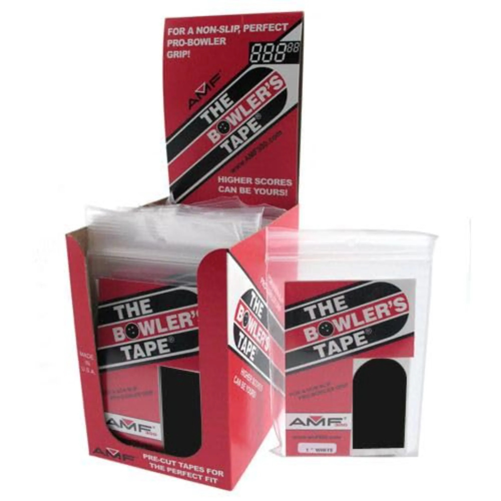 AMF Black 1 Inch Display Bowling Thumb Tape 30 Piece Box 10190₽