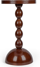 Compact Wooden Side Table for Small Spaces - Dark Brown Drink Stand