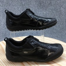 Remonte Shoes Womens 41 Slip On Zip Up Black Casual Comfort Low Top Round Toe