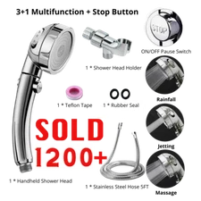 3 In 1 High Pressure Showerhead Handheld Shower Head FREE PRIORITY MAIL SHIPPING