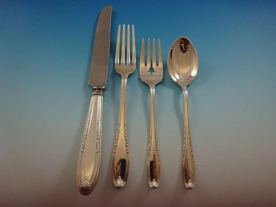 Juego de cubiertos Leonore by Manchester de plata de ley para 8 servicio 40 piezas Foto 4 de 4