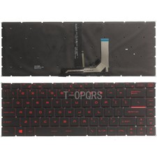 New for MSI GF63 8RD 8RC MS-16R1 MS-16R4 US English keyboard backlit Red Font