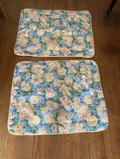 2 Croscill Standard Pastel Rose Print Shams