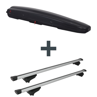 Dachbox G3 Arjes + Dachträger G3 Clop airflow für Peugeot Partner NEU Set