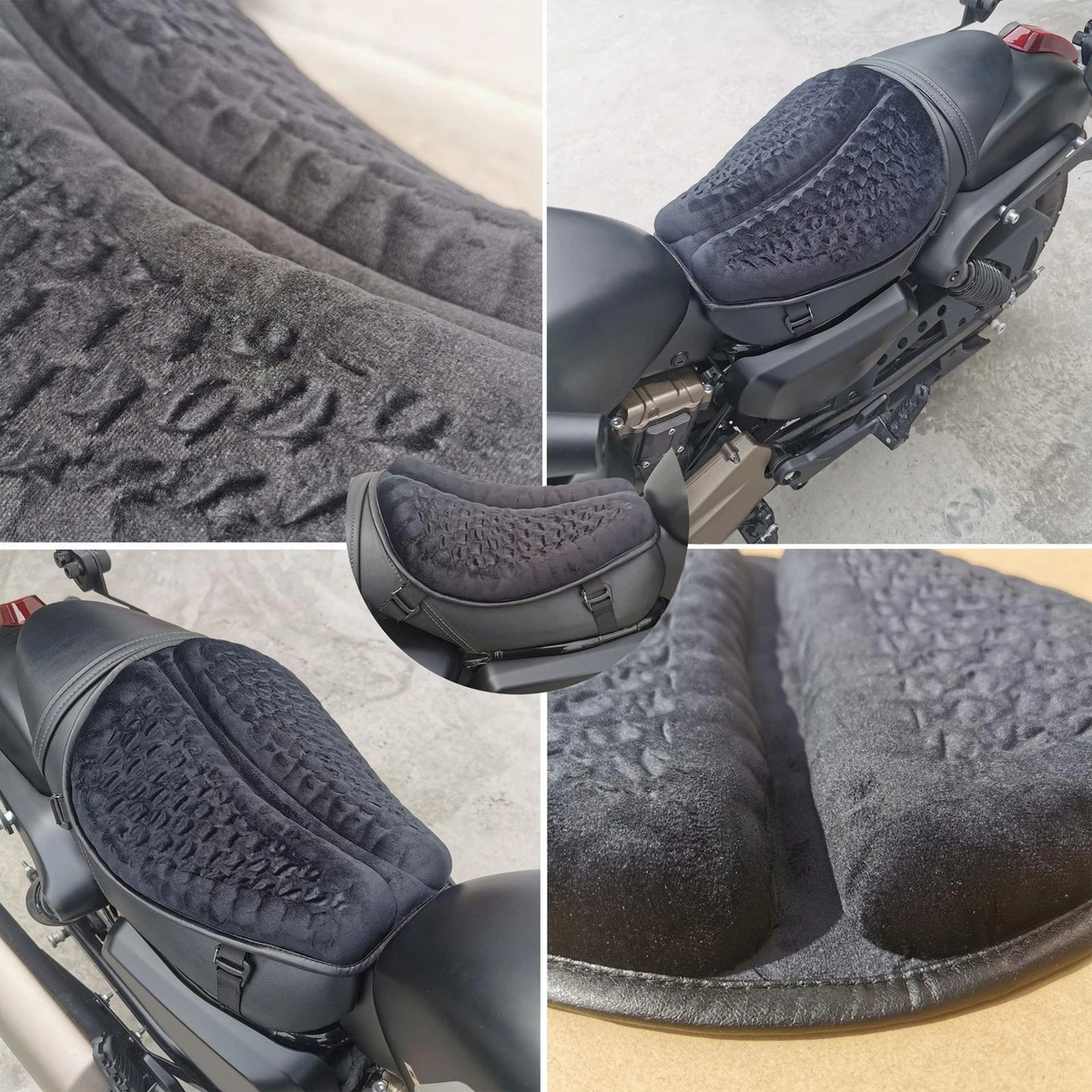 Motorcycle Seat Cushion Dutch Velvet Surface Comfortable Long