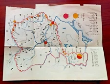 1875 Color Map Prussia Russia Austria Warsaw Forests Cotton Twists Sugar Factory